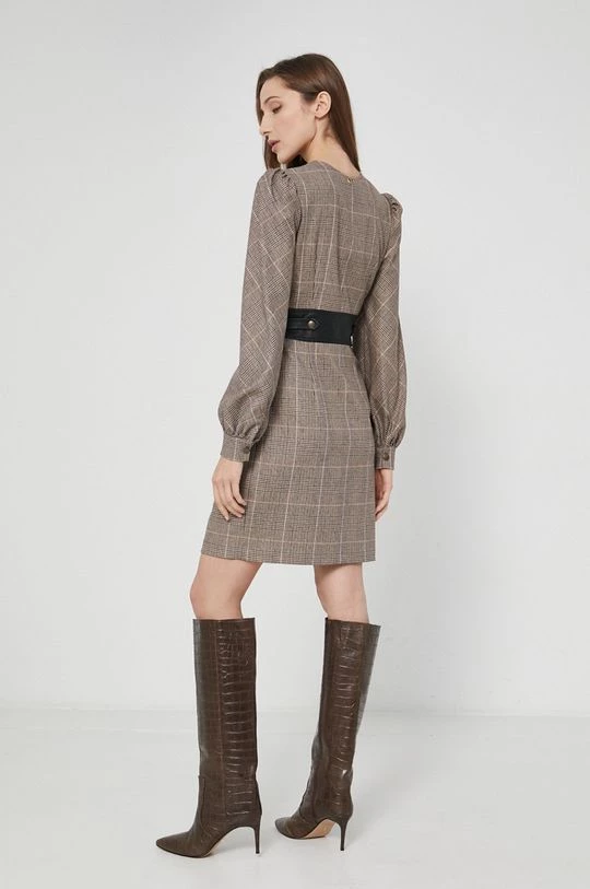 Γυναικεία Φορέματα Φόρεμα από μείγμα μαλλιού Twinset καφέ 5 Γυναικεία Φορέματα Φόρεμα από μείγμα μαλλιού Twinset καφέ - Image 3