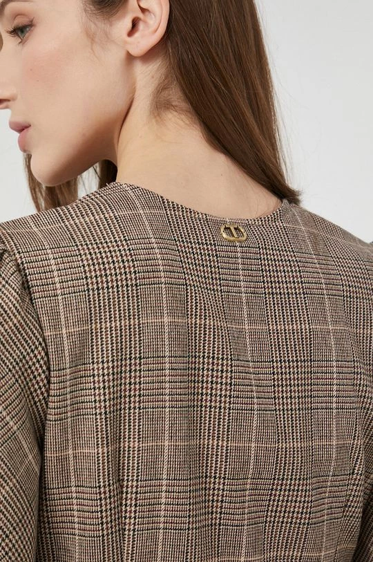 Γυναικεία Φορέματα Φόρεμα από μείγμα μαλλιού Twinset καφέ 7 Γυναικεία Φορέματα Φόρεμα από μείγμα μαλλιού Twinset καφέ - Image 5