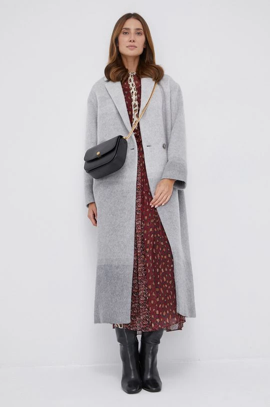 Γυναικεία Παλτά Παλτό από μείγμα μαλλιού Twinset γκρι 3 Γυναικεία Παλτά Παλτό από μείγμα μαλλιού Twinset γκρι