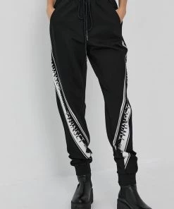 Γυναικεία Παντελόνια φόρμας Παντελόνι Twinset χρώμα: μαύρο