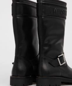 Γυναικεία Μπότες Δερμάτινες μπότες Twinset χρώμα: μαύρο 8 Γυναικεία Μπότες Δερμάτινες μπότες Twinset χρώμα: μαύρο -Twinset Κατάστημα unnamed file 1100