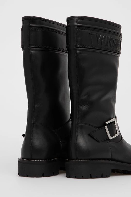 Γυναικεία Μπότες Δερμάτινες μπότες Twinset χρώμα: μαύρο 5 Γυναικεία Μπότες Δερμάτινες μπότες Twinset χρώμα: μαύρο - Image 3