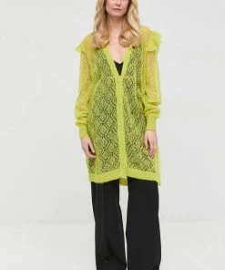 Γυναικεία Με φερμουάρ Μάλλινη ζακέτα Twinset πράσινο