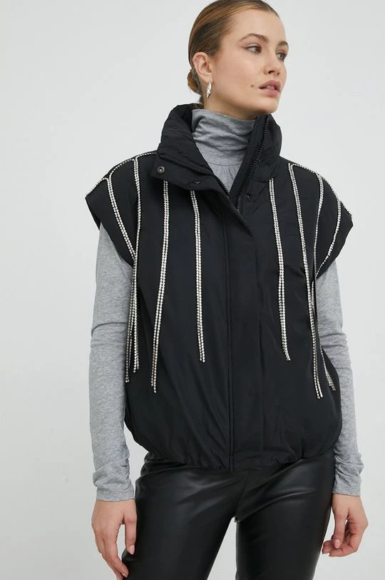 Γυναικεία Γιλέκα Αμάνικο μπουφάν Twinset μαύρο 6 Γυναικεία Γιλέκα Αμάνικο μπουφάν Twinset μαύρο - Image 4