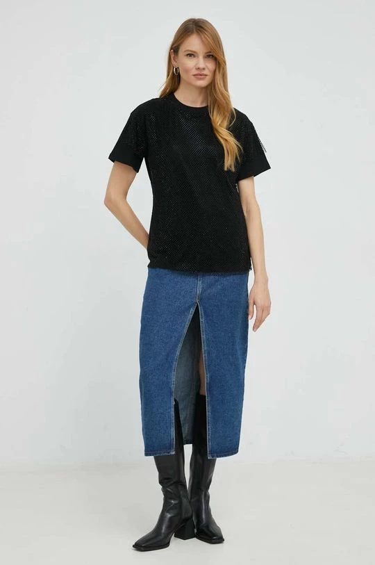 Γυναικεία Κοντομάνικο Μπλουζάκι Twinset μαύρο 3 Γυναικεία Κοντομάνικο Μπλουζάκι Twinset μαύρο