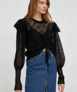 Γυναικεία Χωρίς φερμουάρ Μάλλινο πουλόβερ Twinset χρώμα: μαύρο,