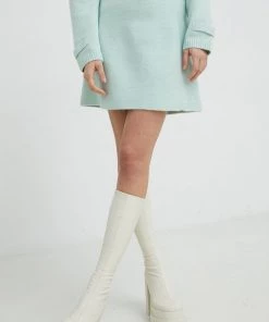 Γυναικεία Φούστες Φούστα από μείγμα μαλλιού Twinset τιρκουάζ,