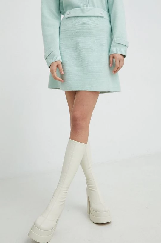 Γυναικεία Φούστες Φούστα από μείγμα μαλλιού Twinset τιρκουάζ, 3 Γυναικεία Φούστες Φούστα από μείγμα μαλλιού Twinset τιρκουάζ,