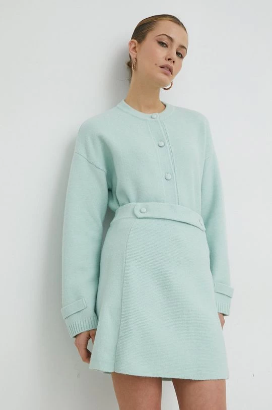 Γυναικεία Φούστες Φούστα από μείγμα μαλλιού Twinset τιρκουάζ, 4 Γυναικεία Φούστες Φούστα από μείγμα μαλλιού Twinset τιρκουάζ, - Image 2