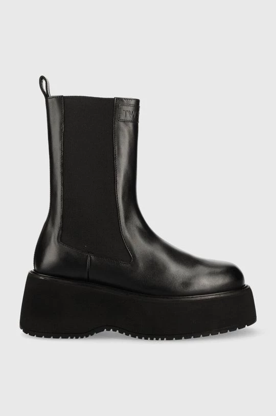 Γυναικεία Μποτάκια Δερμάτινες μπότες τσέλσι Twinset Chelsea χρώμα: μαύρο 3 Γυναικεία Μποτάκια Δερμάτινες μπότες τσέλσι Twinset Chelsea χρώμα: μαύρο