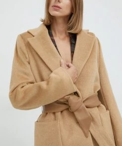 Γυναικεία Παλτά Μάλλινο παλτό Twinset μπεζ, -Twinset Κατάστημα unnamed file 1233