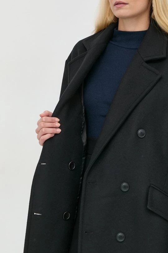 Γυναικεία Παλτά Μάλλινο παλτό Twinset μαύρο, 8 Γυναικεία Παλτά Μάλλινο παλτό Twinset μαύρο, - Image 6