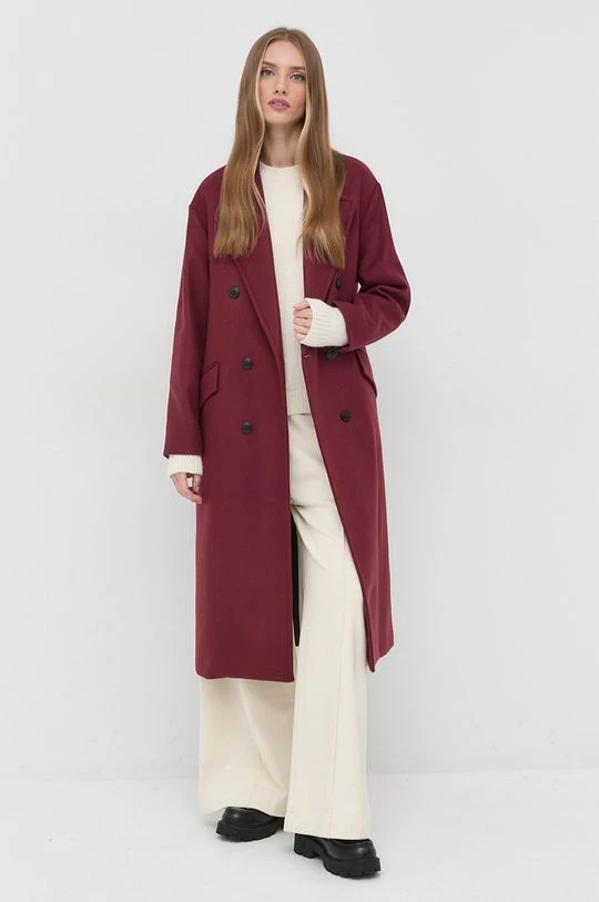 Γυναικεία Παλτά Μάλλινο παλτό Twinset κάστανο 4 Γυναικεία Παλτά Μάλλινο παλτό Twinset κάστανο - Image 2