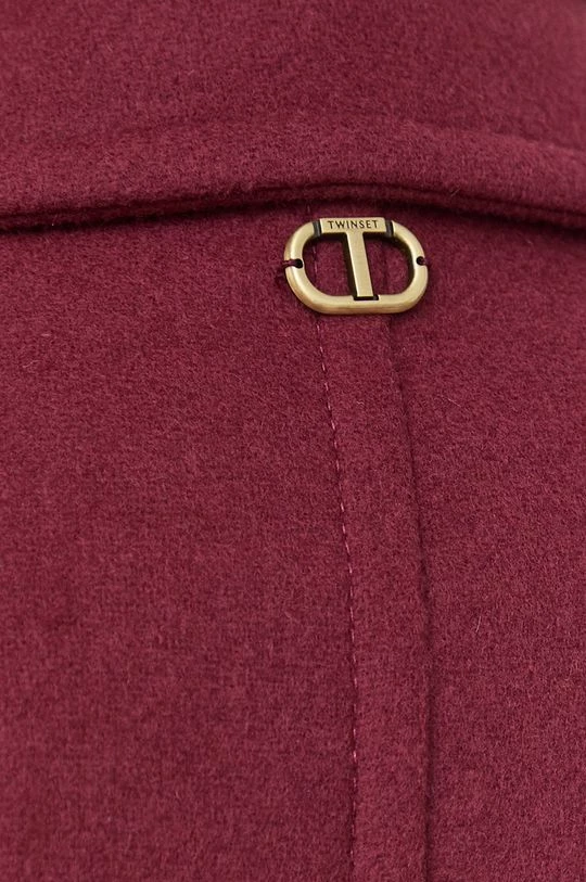 Γυναικεία Παλτά Μάλλινο παλτό Twinset κάστανο 7 Γυναικεία Παλτά Μάλλινο παλτό Twinset κάστανο - Image 5