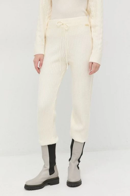 Γυναικεία Υφασμάτινα Παντελόνι από μείγμα μαλλιού Twinset μπεζ 3 Γυναικεία Υφασμάτινα Παντελόνι από μείγμα μαλλιού Twinset μπεζ -Twinset Κατάστημα unnamed file 1293