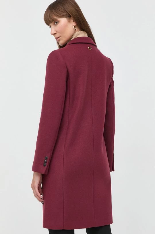 Γυναικεία Παλτά Μάλλινο παλτό Twinset μοβ, 5 Γυναικεία Παλτά Μάλλινο παλτό Twinset μοβ, - Image 3