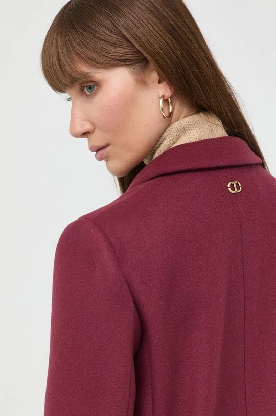 Γυναικεία Παλτά Μάλλινο παλτό Twinset μοβ, 7 Γυναικεία Παλτά Μάλλινο παλτό Twinset μοβ, - Image 5