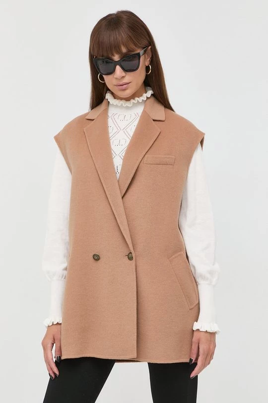 Γυναικεία Γιλέκα Μάλλινο γιλέκο Twinset μπεζ 3 Γυναικεία Γιλέκα Μάλλινο γιλέκο Twinset μπεζ