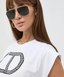 Γυναικεία Κοντομάνικο Βαμβακερό τοπ Twinset άσπρο 10 Γυναικεία Κοντομάνικο Βαμβακερό τοπ Twinset άσπρο -Twinset Κατάστημα unnamed file 1317