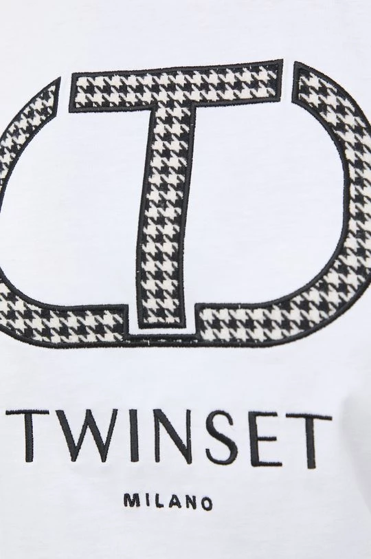 Γυναικεία Κοντομάνικο Βαμβακερό τοπ Twinset άσπρο 7 Γυναικεία Κοντομάνικο Βαμβακερό τοπ Twinset άσπρο - Image 5