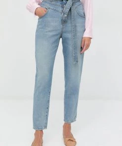 Γυναικεία Relaxed Τζιν παντελονι Twinset μπλε