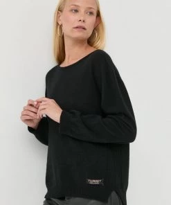 Γυναικεία Χωρίς φερμουάρ Μάλλινο πουλόβερ Twinset χρώμα: μαύρο,