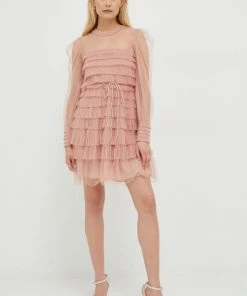 Γυναικεία Φορέματα Φόρεμα Twinset ροζ,