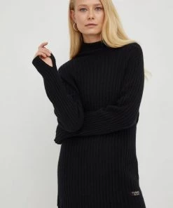 Γυναικεία Χωρίς φερμουάρ Μάλλινο πουλόβερ Twinset χρώμα: μαύρο,