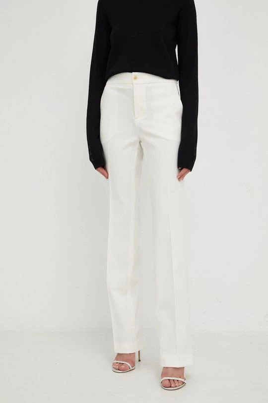 Γυναικεία Υφασμάτινα Παντελόνι από μείγμα μαλλιού Twinset μπεζ, 3 Γυναικεία Υφασμάτινα Παντελόνι από μείγμα μαλλιού Twinset μπεζ,