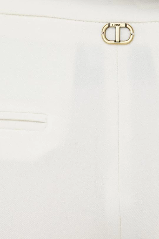 Γυναικεία Υφασμάτινα Παντελόνι από μείγμα μαλλιού Twinset μπεζ, 6 Γυναικεία Υφασμάτινα Παντελόνι από μείγμα μαλλιού Twinset μπεζ, - Image 4