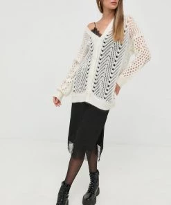 Γυναικεία Με φερμουάρ Μάλλινη ζακέτα Twinset μπεζ