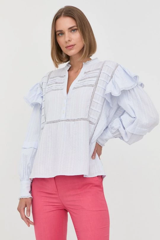 Γυναικεία Μπλούζες Βαμβακερή μπλούζα Twinset χρώμα: ναυτικό μπλε 3 Γυναικεία Μπλούζες Βαμβακερή μπλούζα Twinset χρώμα: ναυτικό μπλε