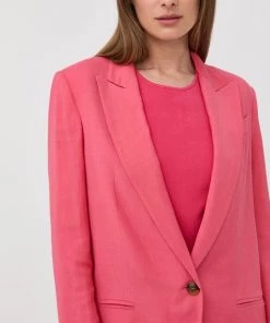 Γυναικεία Σακάκια Blazer με μείγμα λινών Twinset μοβ,