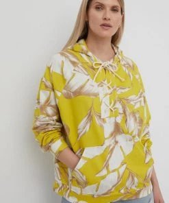 Γυναικεία Χωρίς φερμουάρ Βαμβακερή μπλούζα Twinset χρώμα: κίτρινο,