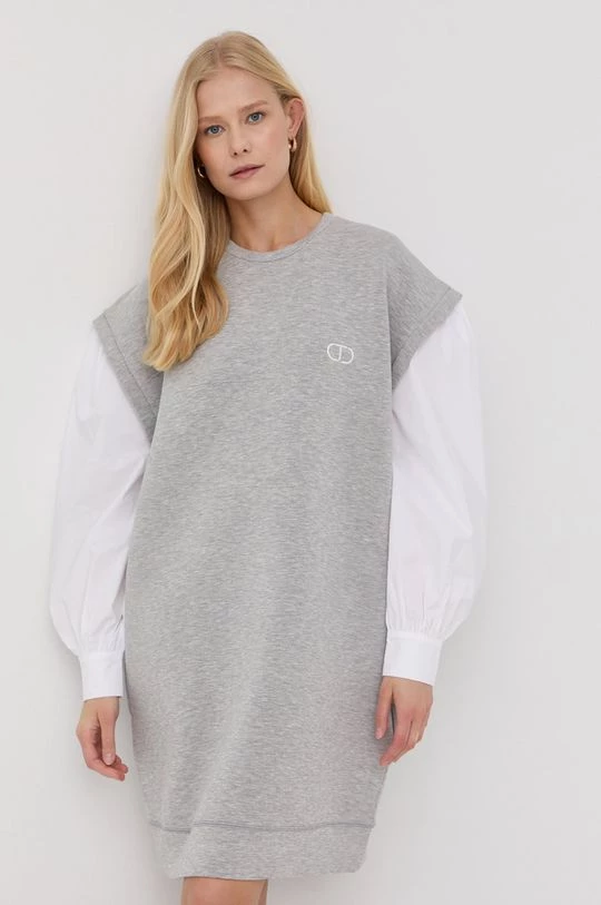 Γυναικεία Φορέματα Φόρεμα Twinset γκρι, 4 Γυναικεία Φορέματα Φόρεμα Twinset γκρι, - Image 2