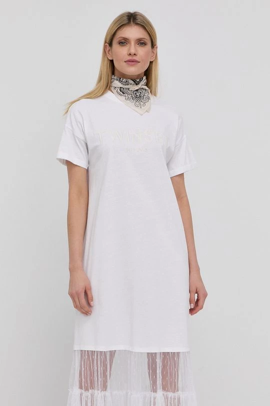 Γυναικεία Φορέματα Φόρεμα Twinset άσπρο, 4 Γυναικεία Φορέματα Φόρεμα Twinset άσπρο, - Image 2