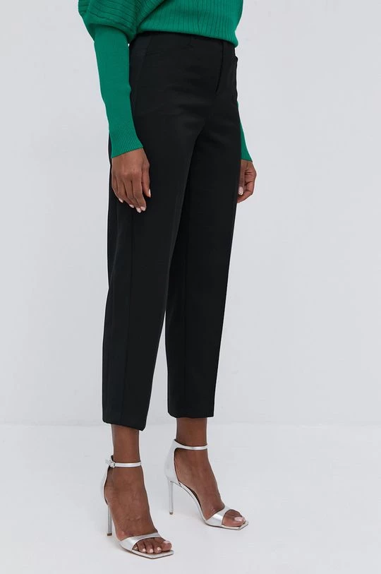 Γυναικεία Υφασμάτινα Παντελόνι από μείγμα μαλλιού Twinset χρώμα: μαύρο 3 Γυναικεία Υφασμάτινα Παντελόνι από μείγμα μαλλιού Twinset χρώμα: μαύρο