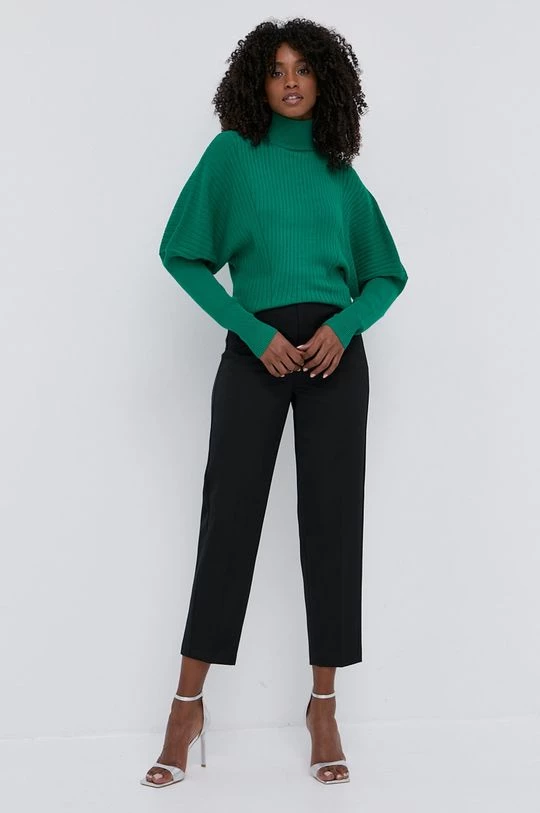 Γυναικεία Υφασμάτινα Παντελόνι από μείγμα μαλλιού Twinset χρώμα: μαύρο 4 Γυναικεία Υφασμάτινα Παντελόνι από μείγμα μαλλιού Twinset χρώμα: μαύρο - Image 2