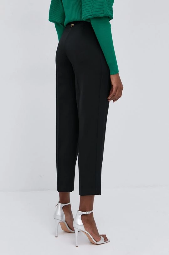 Γυναικεία Υφασμάτινα Παντελόνι από μείγμα μαλλιού Twinset χρώμα: μαύρο 5 Γυναικεία Υφασμάτινα Παντελόνι από μείγμα μαλλιού Twinset χρώμα: μαύρο - Image 3