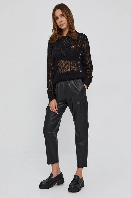 Γυναικεία Χωρίς φερμουάρ Πουλόβερ με προσθήκη μαλλιού Twinset χρώμα: μαύρο 4 Γυναικεία Χωρίς φερμουάρ Πουλόβερ με προσθήκη μαλλιού Twinset χρώμα: μαύρο - Image 2