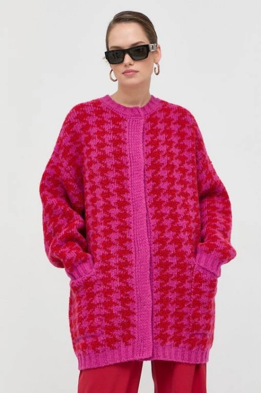 Γυναικεία Με φερμουάρ Twinset ζακέτα με μείγμα από μαλλί ροζ -Twinset Κατάστημα unnamed file 1596