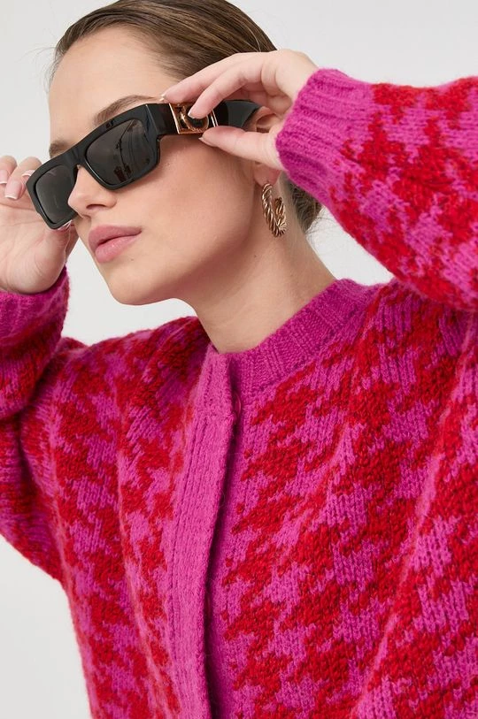 Γυναικεία Με φερμουάρ Twinset ζακέτα με μείγμα από μαλλί ροζ 6 Γυναικεία Με φερμουάρ Twinset ζακέτα με μείγμα από μαλλί ροζ - Image 4