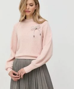 Γυναικεία Χωρίς φερμουάρ Μάλλινο πουλόβερ Twinset χρώμα: ροζ,