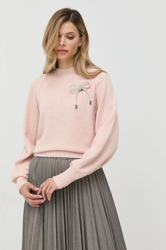 Γυναικεία Χωρίς φερμουάρ Μάλλινο πουλόβερ Twinset χρώμα: ροζ, 3 Γυναικεία Χωρίς φερμουάρ Μάλλινο πουλόβερ Twinset χρώμα: ροζ,