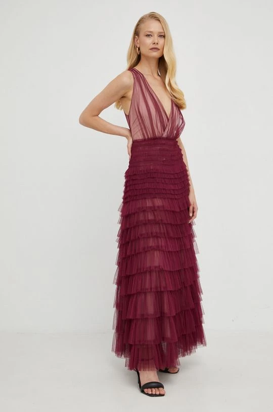 Γυναικεία Φορέματα Φόρεμα Twinset κάστανο 6 Γυναικεία Φορέματα Φόρεμα Twinset κάστανο - Image 4