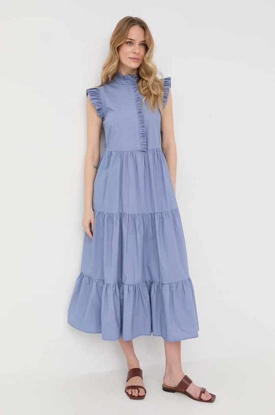 Γυναικεία Φορέματα Βαμβακερό φόρεμα Twinset μπλε 3 Γυναικεία Φορέματα Βαμβακερό φόρεμα Twinset μπλε