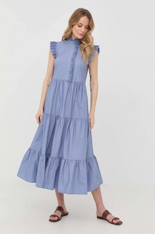 Γυναικεία Φορέματα Βαμβακερό φόρεμα Twinset μπλε 4 Γυναικεία Φορέματα Βαμβακερό φόρεμα Twinset μπλε - Image 2