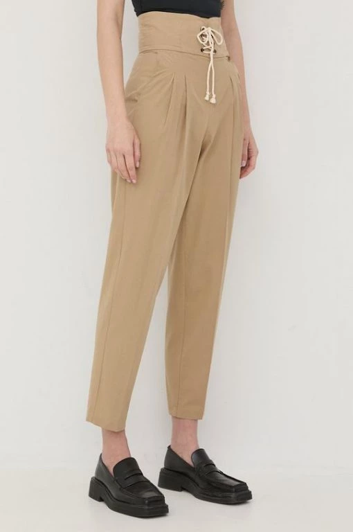 Γυναικεία Υφασμάτινα Βαμβακερό παντελόνι Twinset μπεζ, -Twinset Κατάστημα unnamed file 1778