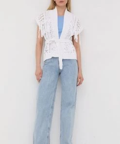 Γυναικεία Με φερμουάρ Πλεκτή ζακέτα Twinset άσπρο