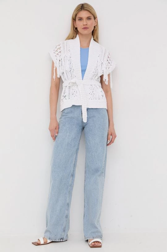 Γυναικεία Με φερμουάρ Πλεκτή ζακέτα Twinset άσπρο 3 Γυναικεία Με φερμουάρ Πλεκτή ζακέτα Twinset άσπρο